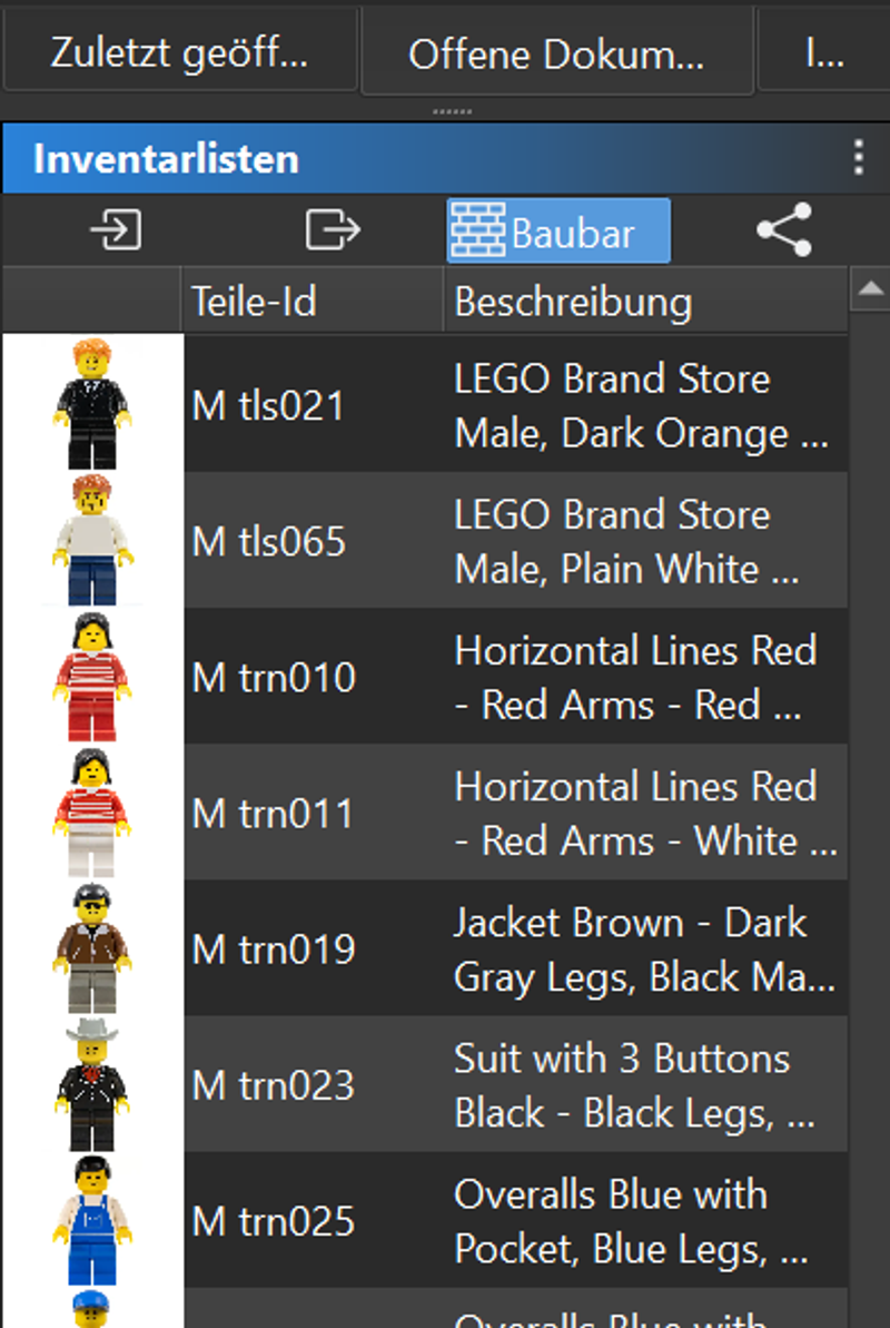 Utiliser la fonction Buildable de BrickStore