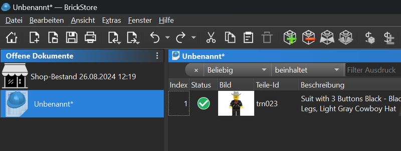 Réassembler la figurine via Ctrl+Z