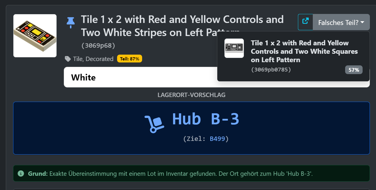 Alternativ-Vorschläge für Teile